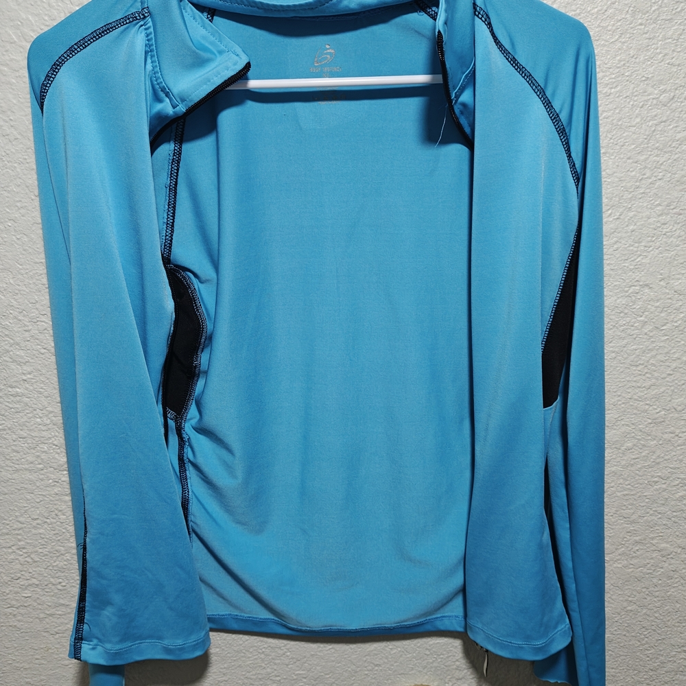 Women's Teal Full-Zip Active Hoodie